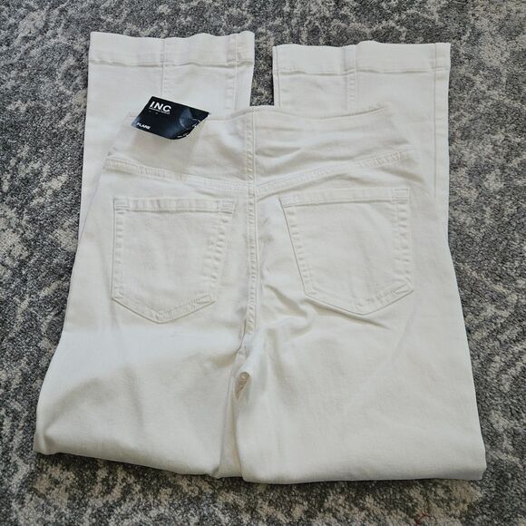International Concepts Women's White Crop Flare High-Rise Jeans Size 4 - Picture 3 of 4